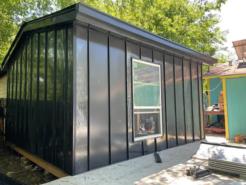 Black standing seam metal wall panels for Roof Inspection in White Marsh